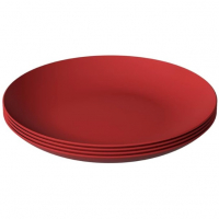 Kit 4Pc Prato Refeição Cozy, 257Mm, Vermelho Bold, Coza na Amazon