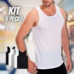 Kit 5 Camiseta Regata Masculina Algodão Premium na Amazon