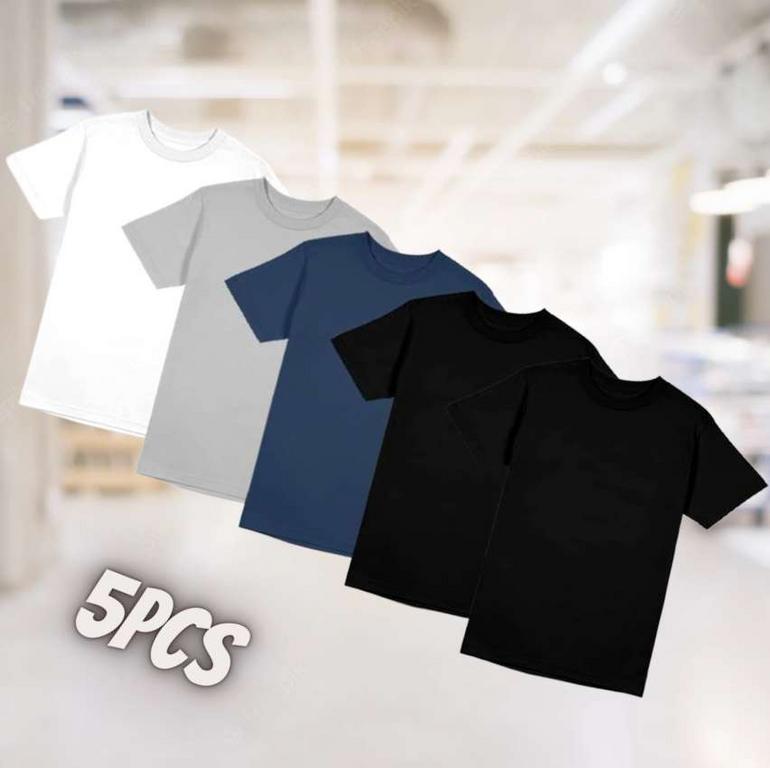 Kit 5 Camisetas Masculina Poliéster Com Toque de Algodão Camisa Blusa Treino Academia Tshrt Esporte na Amazon