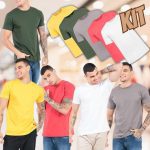 Kit 5 Camisetas Masculinas Básicas 100% Algodão Penteado na Amazon