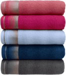 Kit 5 Toalhas de Rosto Grande Extra Macia Sublime com Alta Absorcao – 45 x 80 cm na Amazon