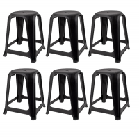 Kit 6 Bancos Banqueta Banquinho De Plástico Reforçado Suporta Até 120kg na Amazon