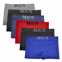 Kit 6 Boxers De Microfibra / Cueca Masculina Cores Sortidas na Shopee