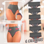 Kit 6 Calcinhas Femininas Cós Alto – Compressão para Barriga Cintura Alta, Calcinha Modeladora, Forro 100% Algodão – VIÉRE na Amazon