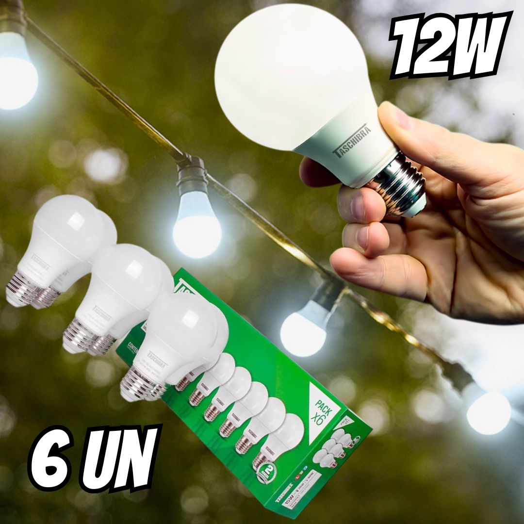 Kit 6 Lâmpadas Led Taschibra TKL 80 12W E27 Bivolt na Amazon