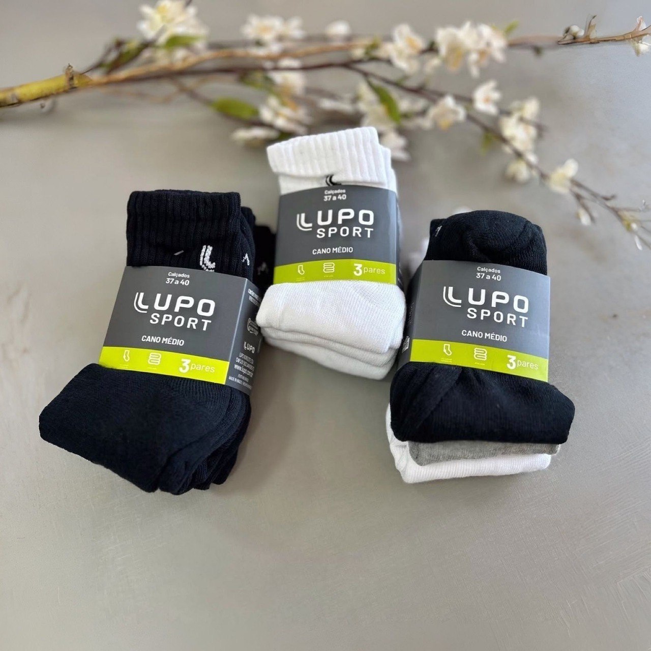 Kit 6 Pares Meias Lupo 3245 Cano Médio Algodão – Sortido na Amazon