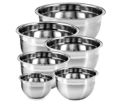 Kit 6 Tigelas Bowl Aço Inox Funda Multiuso Medidora na Amazon