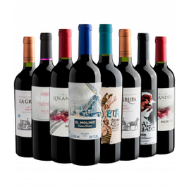Kit 8 Vinhos Malbecs 750ml por R$27,90 Cada Garrafa na Evino