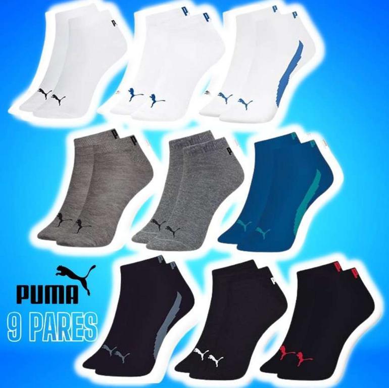 Kit 9 Pares Meias Puma Esportiva Sapatilha Cano Curto Masculino Adulto Everyday na Amazon