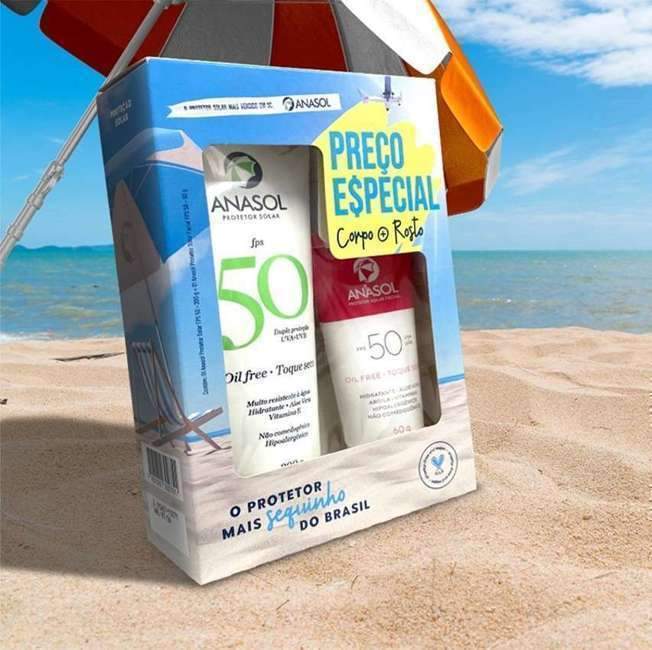 KIT ANASOL FPS 50 200g + ANASOL FACIAL FPS 50 60 g – DAHUER na Magazine Luiza