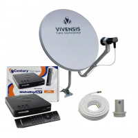 Kit Antena - Receptor Digital Century Midiabox Lnbf 5g Ku Cabo Cor Preto 110v/220v na Amazon
