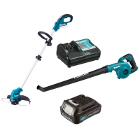 Kit Aparador De Grama Makita UR100DZXC A Bateria 12V + Soprador De Ar Makita UB101DZC A na Extra
