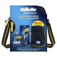 Kit Aparelho De Barbear Gillete Proshield E Carga Com Duas Unidades Grátis Shoulderbag (SP) na Panvel Farmácias