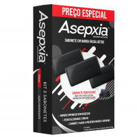 Kit Asepxia Sabonete Facial Detox 80g C/ 3 Unids na Amazon