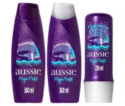 Kit Aussie Mega Moist Shampoo 360ml + Condicionador 360ml + 3 Minutos Milagrosos 236ml na Amazon