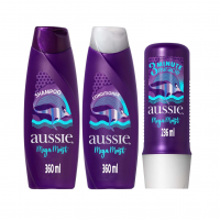 Kit Aussie Mega Moist Super Hidratação Shampoo 360ml E Condicionador 360ml E 3 Minutos Milagrosos 236ml na Amazon