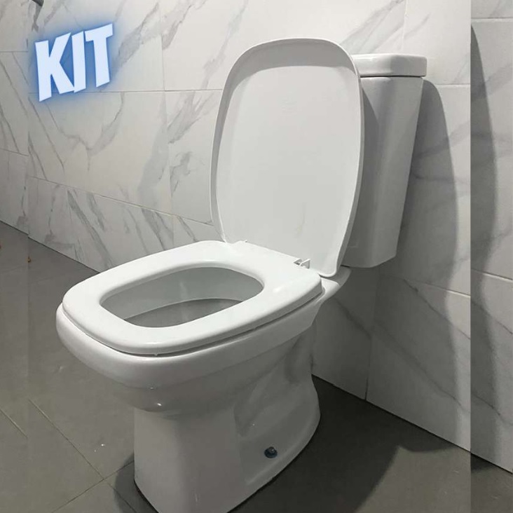 Kit Bacia com Caixa, Assento Polipropileno e Complementos de Instalação Like na Amazon