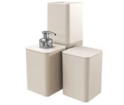 Kit Banheiro: Dispenser + Porta Escova de Dentes + Porta Algodão na Amazon