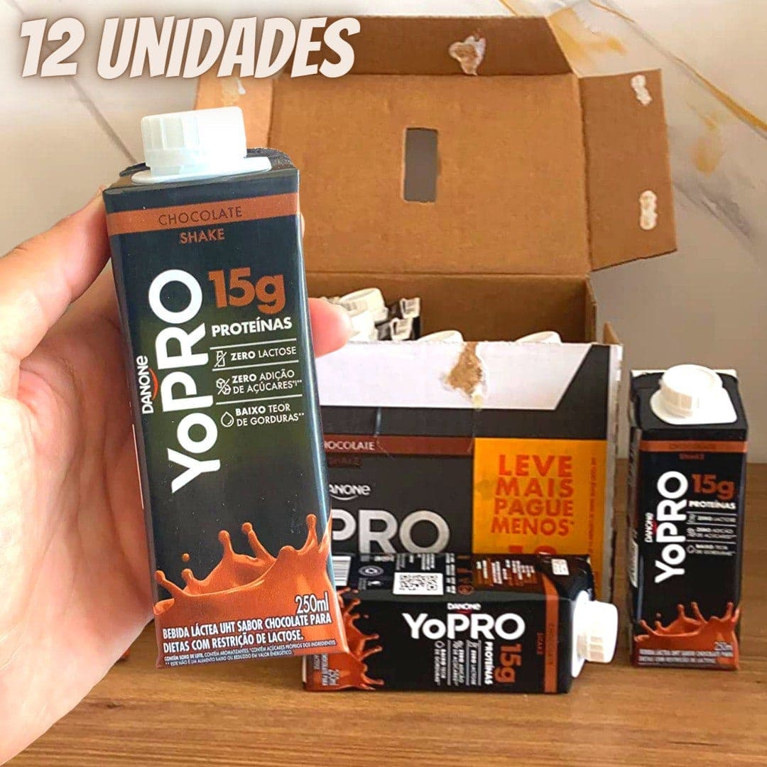 Kit Bebida Láctea UHT com 15g de Proteínas YoPRO – Sem Lactose Zero Açúcar 250ml 12 Unidades na Magazine Luiza