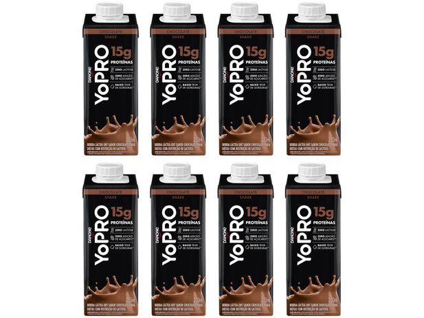 Kit Bebida Láctea YoPRO Chocolate Sem Lactose – Zero Açúcar 250ml 8 Unidades – Magazine na Magazine Luiza