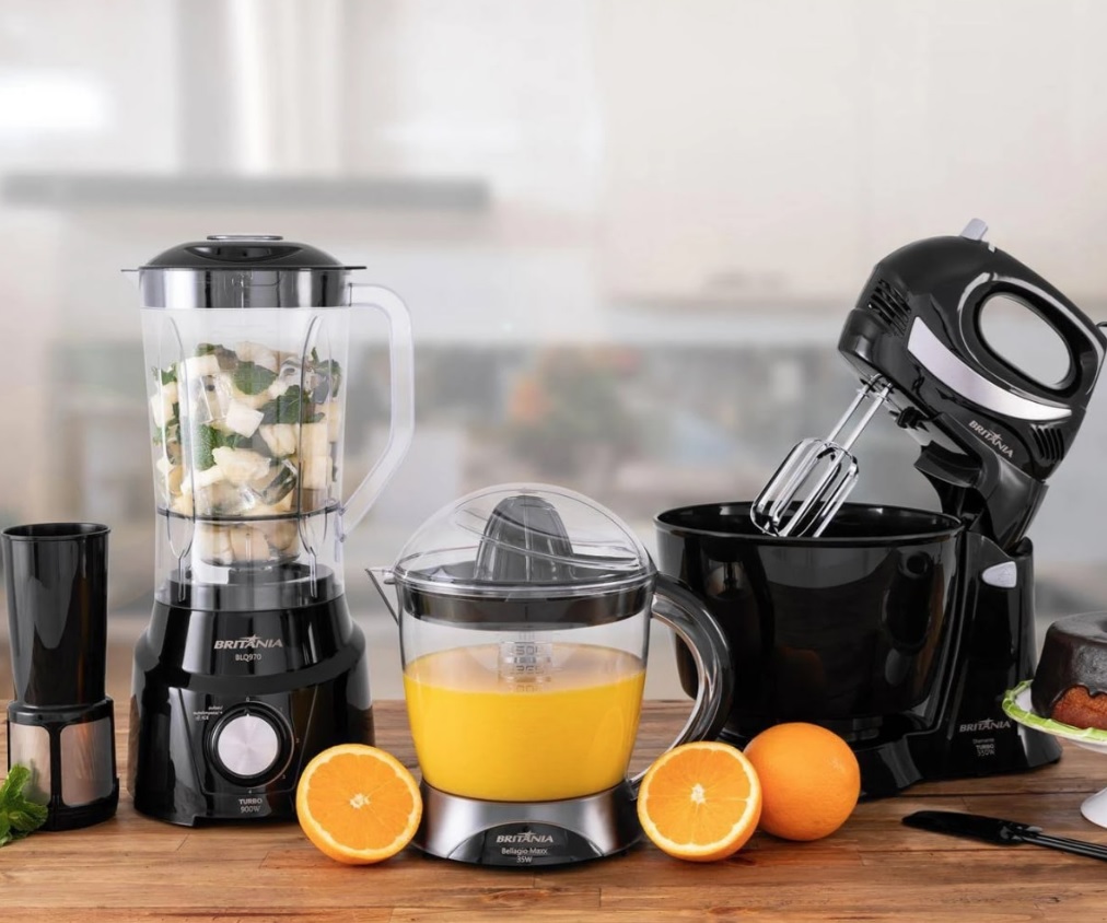 Kit BKT41P Britânia com Liquidificador – Batedeira e Espremedor de Frutas na Magazine Luiza