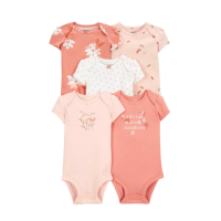Kit Body Bebê 5 Peças Flores E Borboletas Rosa | Carter's na Riachuelo