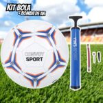 Kit Bola de Futebol Convoy N5 PVC + Bomba de Ar Manual na Netshoes