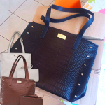 Kit Bolsa Feminina Sacola Grande + Necesser Promoção Willibags Barato na Amazon