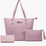 Kit Bolsa Feminina Tipo Sacola + Necessaire + Carteira Willibags na Amazon