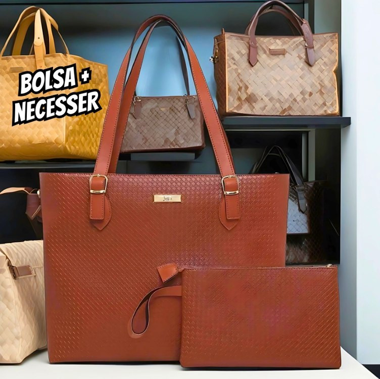 Kit Bolsa Feminina Tipo Sacola + Necessaire Willibags na Amazon