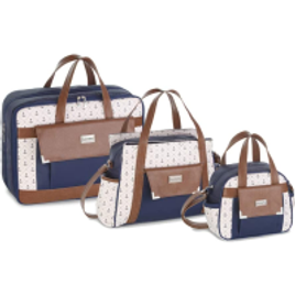 Kit Bolsas Maternidade Navy com 3 peças - Fazendo Arte na Amazon
