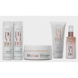 Kit Brae Divine Shampoo e Condicionador 250ml + Máscara + Leave-in 200ml + Serum Plume 60ml na Americanas