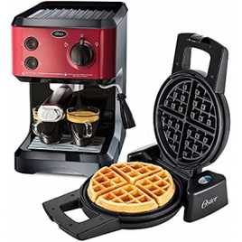 Kit Cafeteira Expresso Cappuccino + Máquina de Waffle Oster na Amazon
