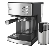 Kit Cafeteira Oster Nova PrimaLatte Inox + Moedor de Café Elétrico na Amazon