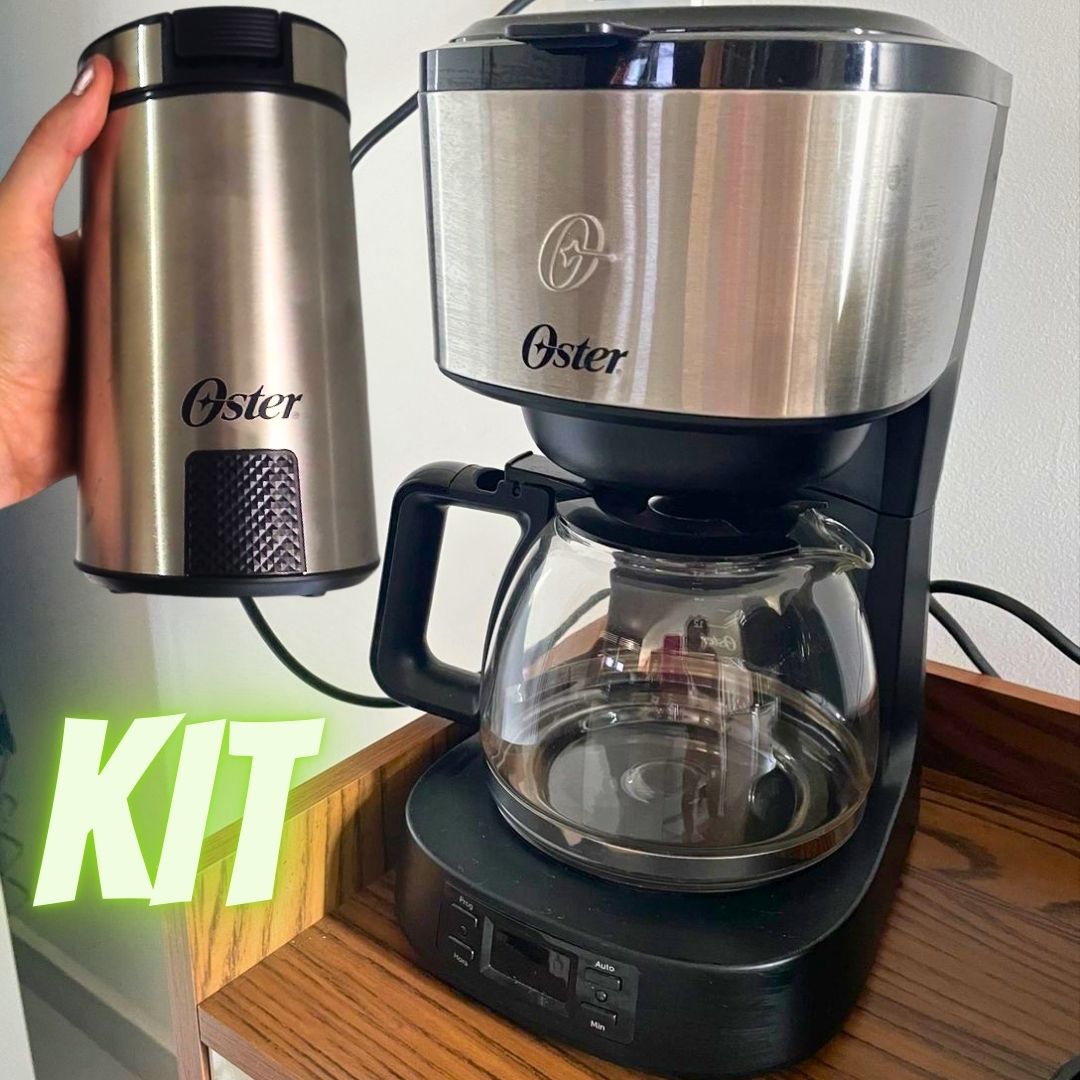 Kit Cafeteira Programável Day Light e Moedor de Café Oster na Amazon