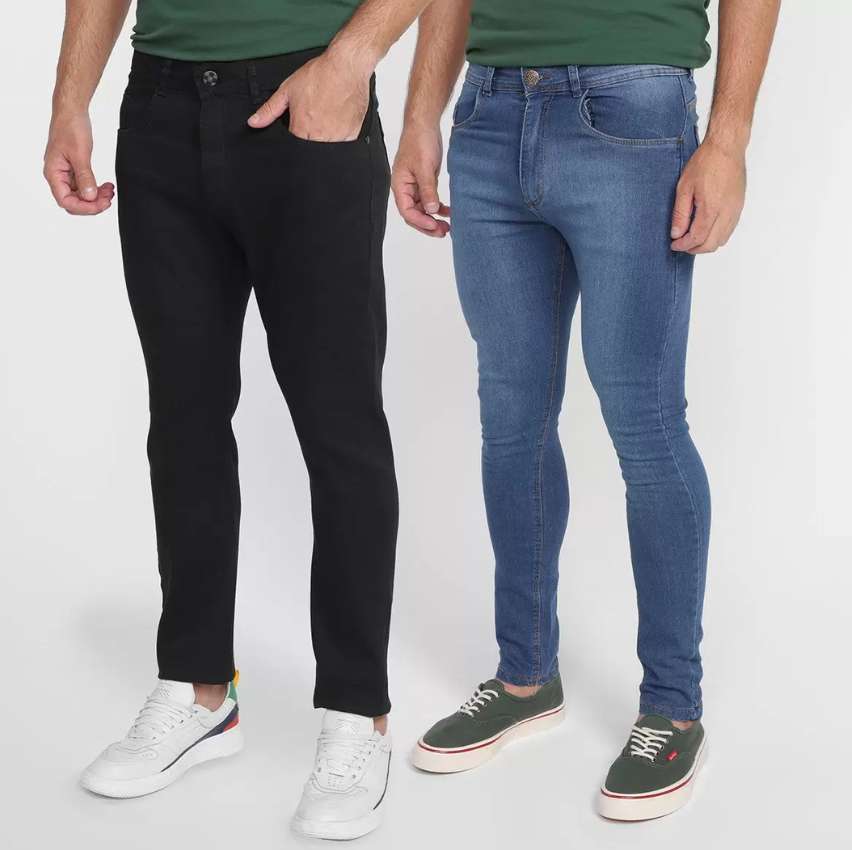 Kit Calça Jeans Skinny Vale de West Casual Masculina – 2 Peças na Magazine Luiza