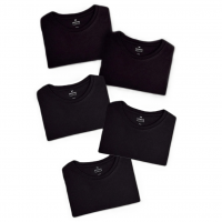 Kit Camiseta Hering Slim Masculina 5 Peças - Preto na Netshoes