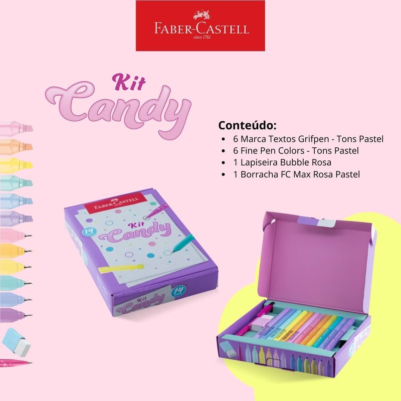 Kit Candy Faber-Castell Com Produtos Em Tons Pastel *EDIÇÃO LIMITADA* na Amazon