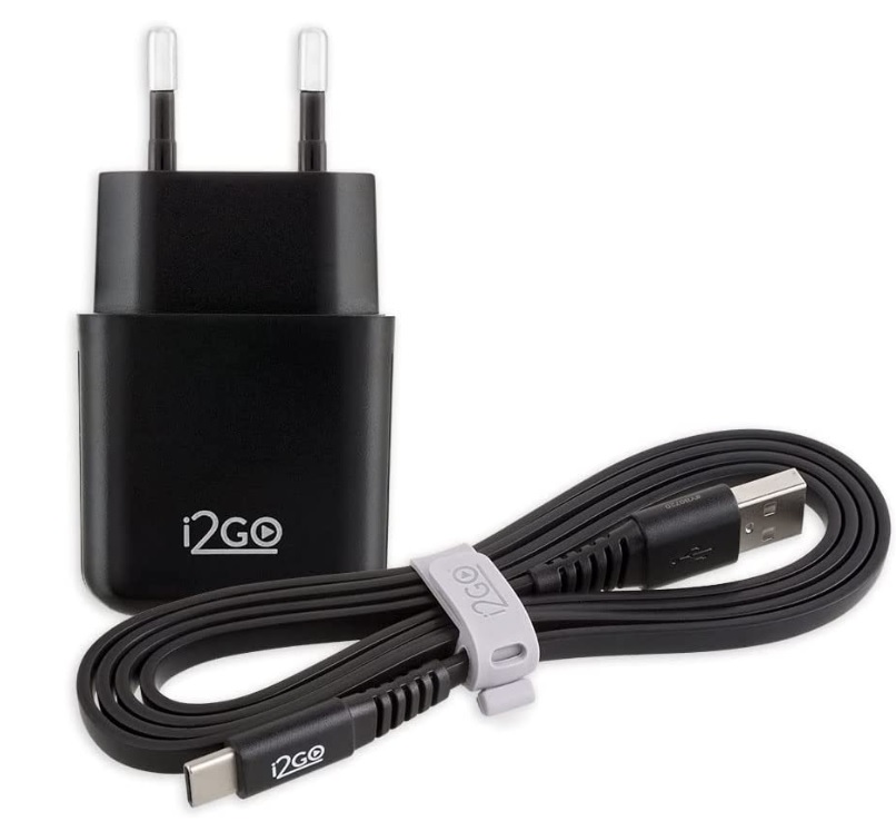 Kit Carregador De Parede USB 1A + Cabo USB-C 1,2m 2,4A I2GO Preto – I2GO Basic na Amazon