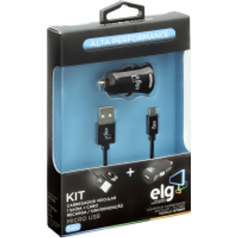 Kit Carregador Veicular Universal USB + Cabo Micro USB 1M - c na Saraiva
