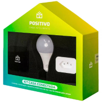 Kit Casa Conectada Positivo Com Smart Controle Universal, Smart Lâmpada E Smart Plug Wi-Fi Bivolt na Casas Bahia
