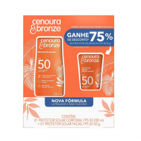 Kit Cenoura & Bronze Protetor Solar 200ml+ Protetor Solar Facial 50g - FPS 50 na Amazon