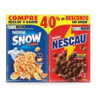 Kit Cereal Matinal Chocolate Nescau 210g + Snow Flakes 230g Mais Economia na Amazon