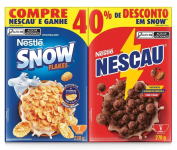 Kit Cereal Matinal Chocolate Nescau 210g + Snow Flakes 230g na Amazon