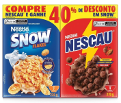 Kit Cereal Matinal Chocolate Nescau 210g + Snow Flakes 230g na Amazon