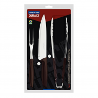 Kit Churrasco Inox 3pc Plenus Mar Tramontina Marron No Voltagev na Amazon