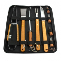 Kit Churrasco Inox Faca, Garfo, Pegador, Espatula, Amolador, Chai Churrasqueiro Facas na Shopee