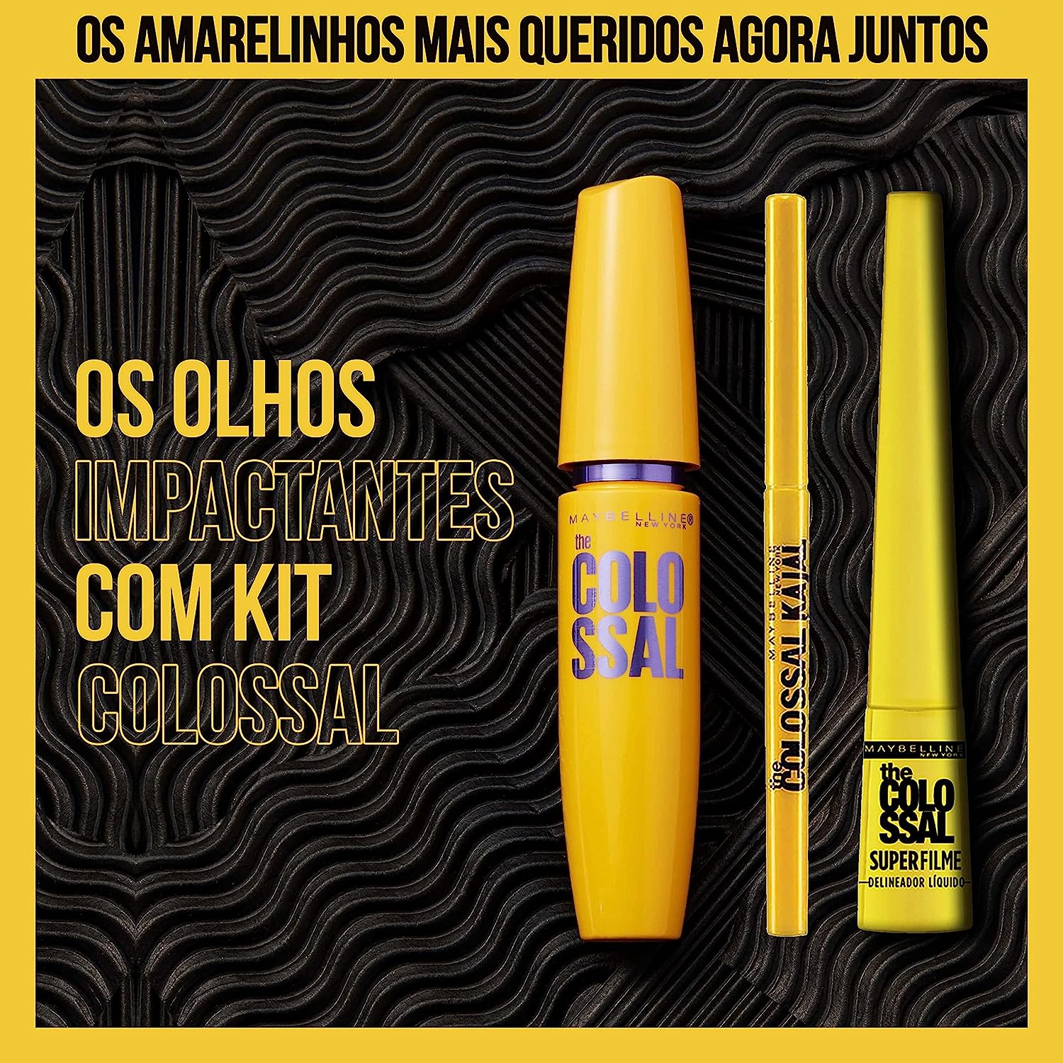 KIT COLOSSAL MAYBELLINE NY – Máscara + Delineador + Lápis na Amazon