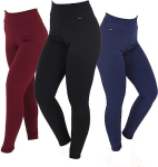 KIT COM 03 LEGGINGS PELUCIADAS CINTURA ALTA BÁSICA FELPADA QUENTINHA na Amazon