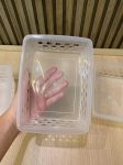 Kit com 10 Cestos Organizadores Multiuso Transparente 20×15,5×6,5 Médio na Shopee